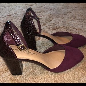 Maroon Square Heels